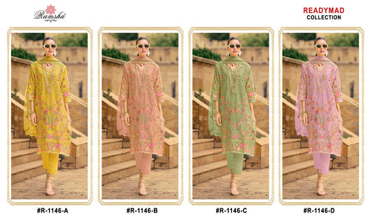 1146 Ramsha Pakistani Readymade Suits