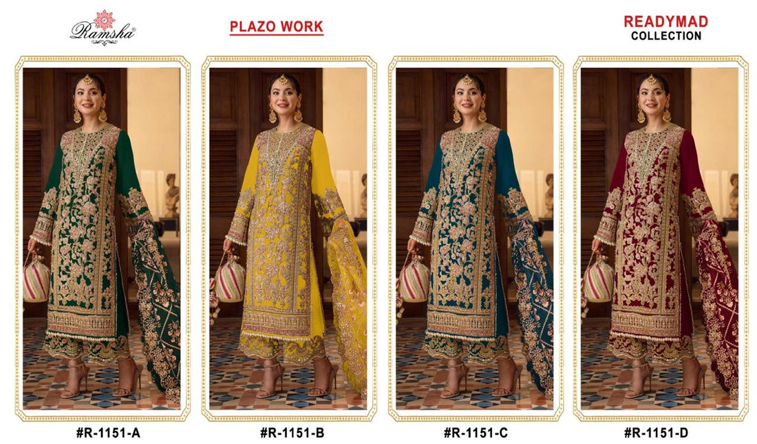 1151 Ramsha Pakistani Readymade Suits