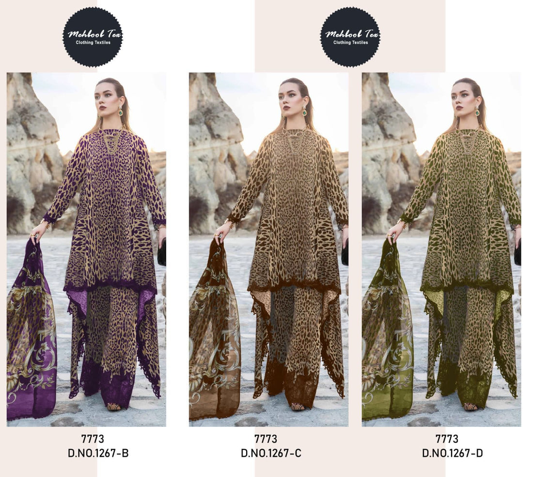 1267 Mehboob Tex Cotton Embroidery Work Pakistani Patch Work Suits