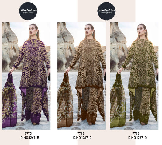 1267 Mehboob Tex Cotton Embroidery Work Pakistani Patch Work Suits
