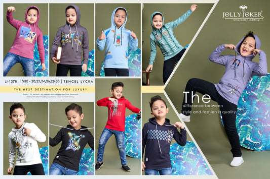 1278 Jolly Joker Tencil Lycra Hoodies Boys Tshirt