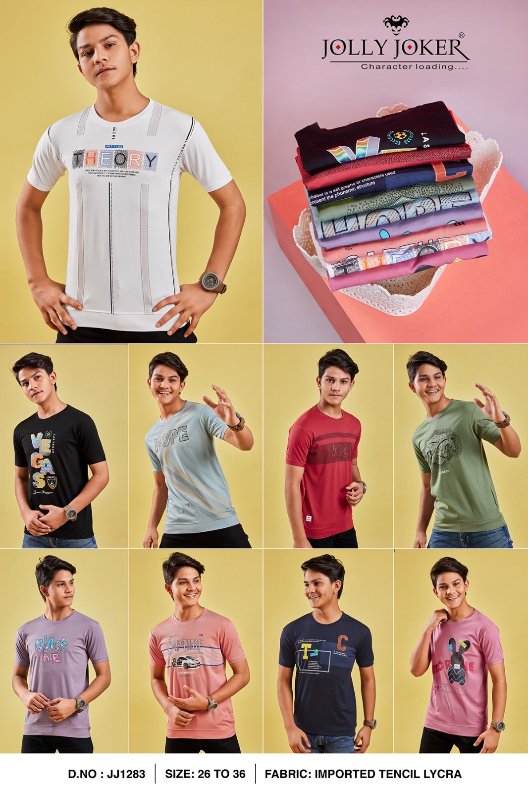 1283 Jolly Joker Lycra Tencil  Boys Tshirt