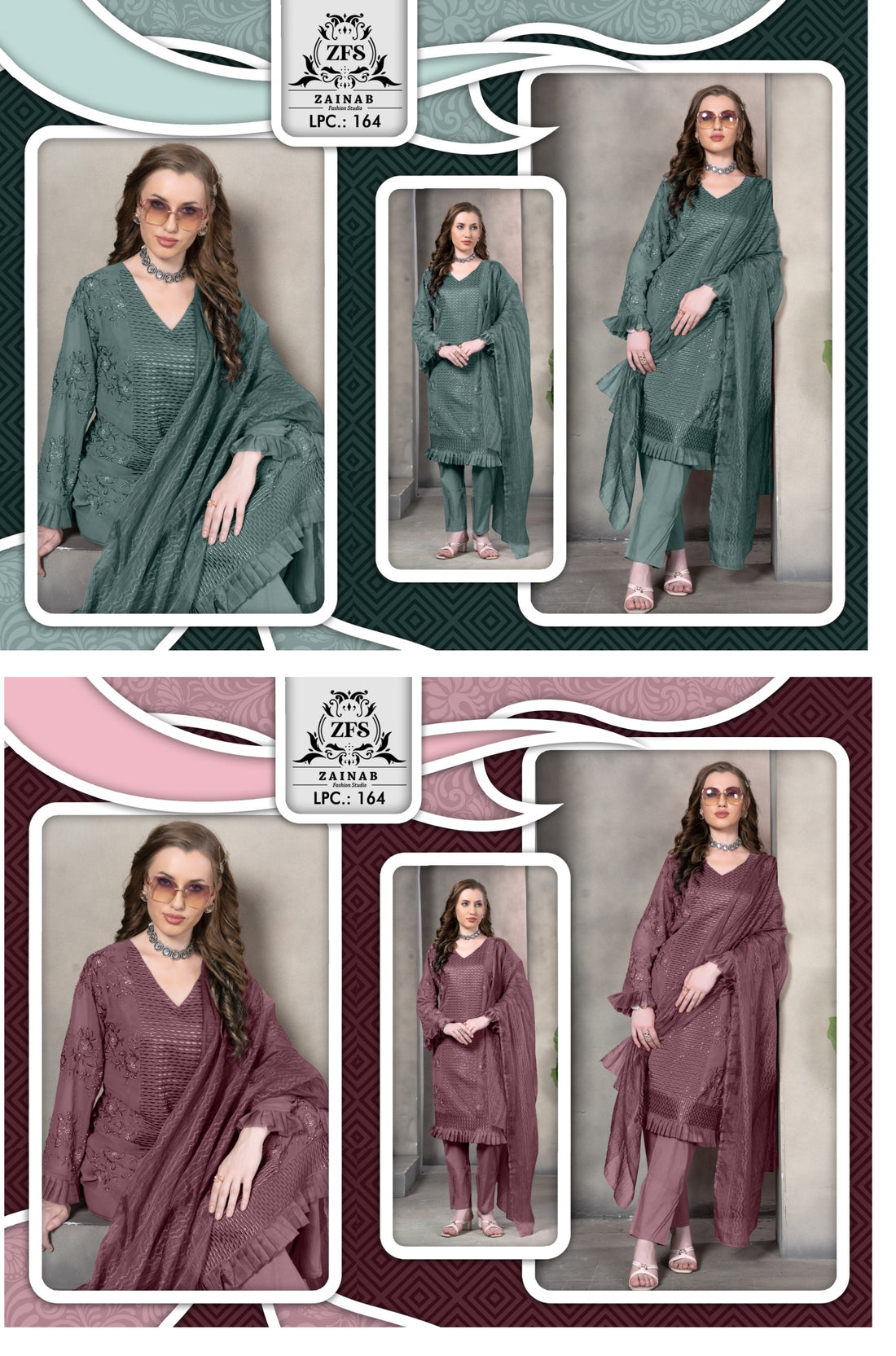 164 Zainab Fashion Studio Pakistani Readymade Suits