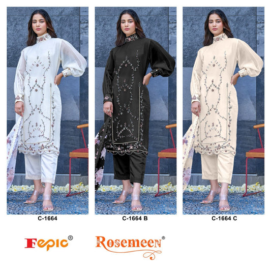 1664 Fepic Georgette Khatli Work Pakistani Salwar Suits