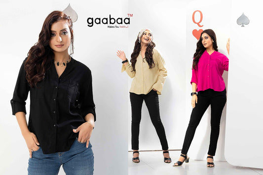 1712 Gaabaa Rayon  Women Shirts