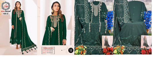 189 Affan Creation Georgette Embroidery Pakistani Patch Work Suits