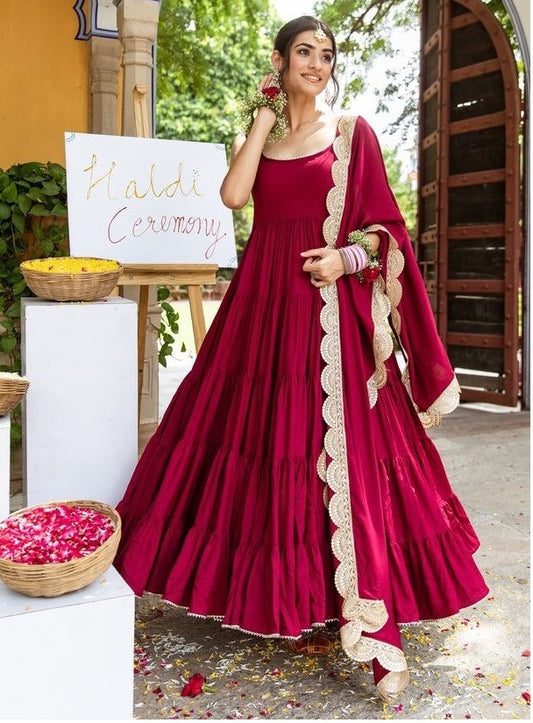 428 Marron Aarohi Readymade Suits
