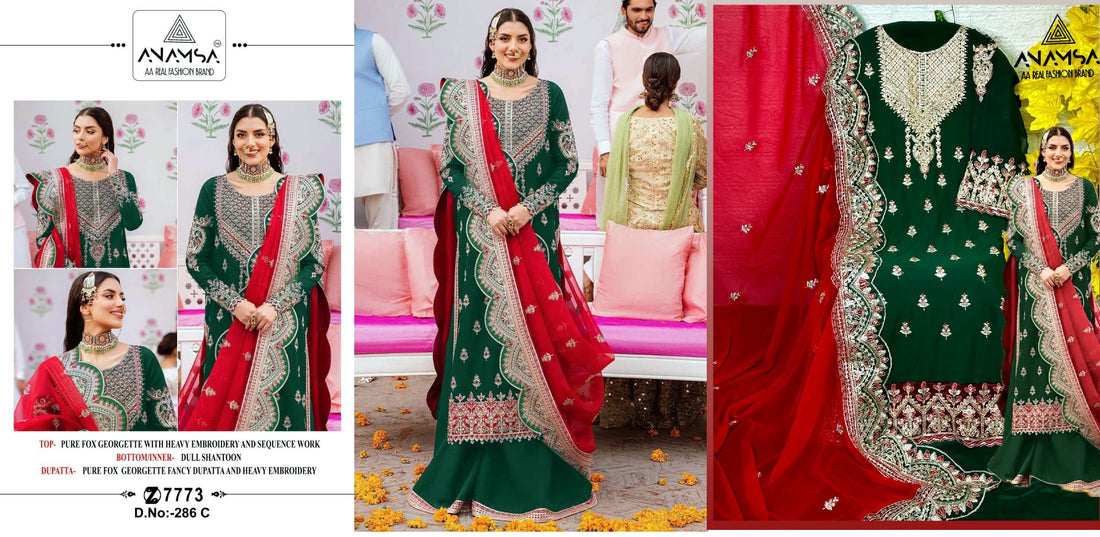 286Bcd Anamsa Pakistani Salwar Suits