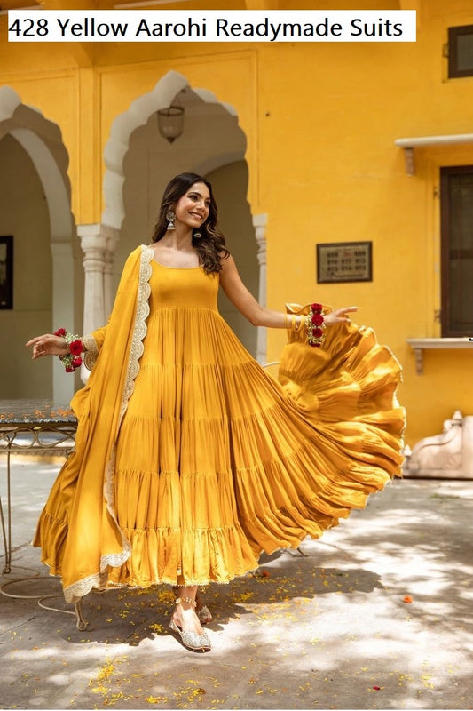 428 Yellow Aarohi Readymade Suits