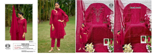 303 Mushq Organza Khatli Work Pakistani Salwar Suits