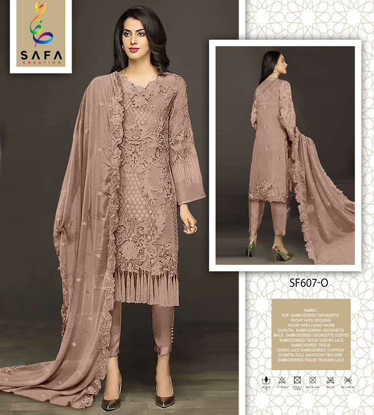 607 J To O Safa Creation Pakistani Salwar Suits