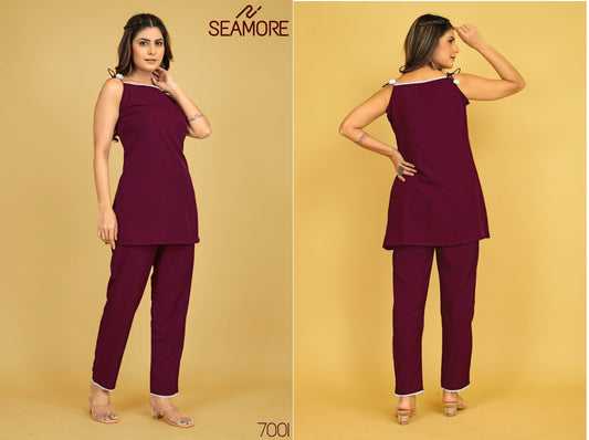 7001 Seamore Satin  Top Bottom Set