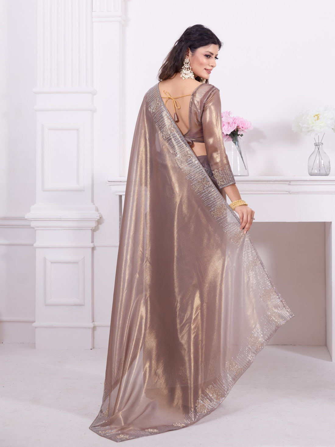 754 Mehek Net Handwork Sarees