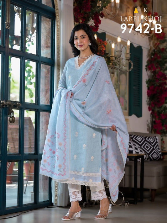 9742Ab Label Khoj Readymade Suits