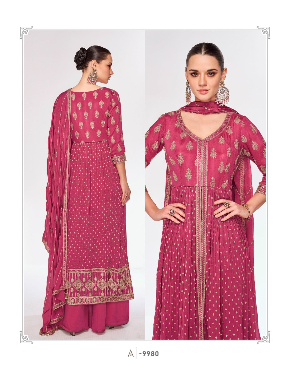 9980 To 9983 Rosy Aashirwad Creation Readymade Suits