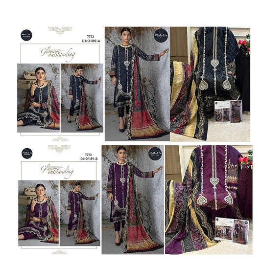 1189 Mehboob Tex Cotton Embroidered Pakistani Patch Work Suits