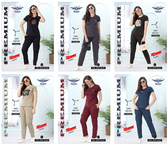 20016 A Cargo Grab It Lycra  Pyjama Night Suits