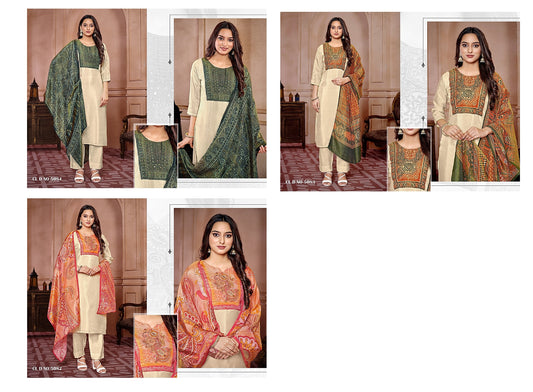 5082 5084 Mittoo Readymade Pant Style Suits
