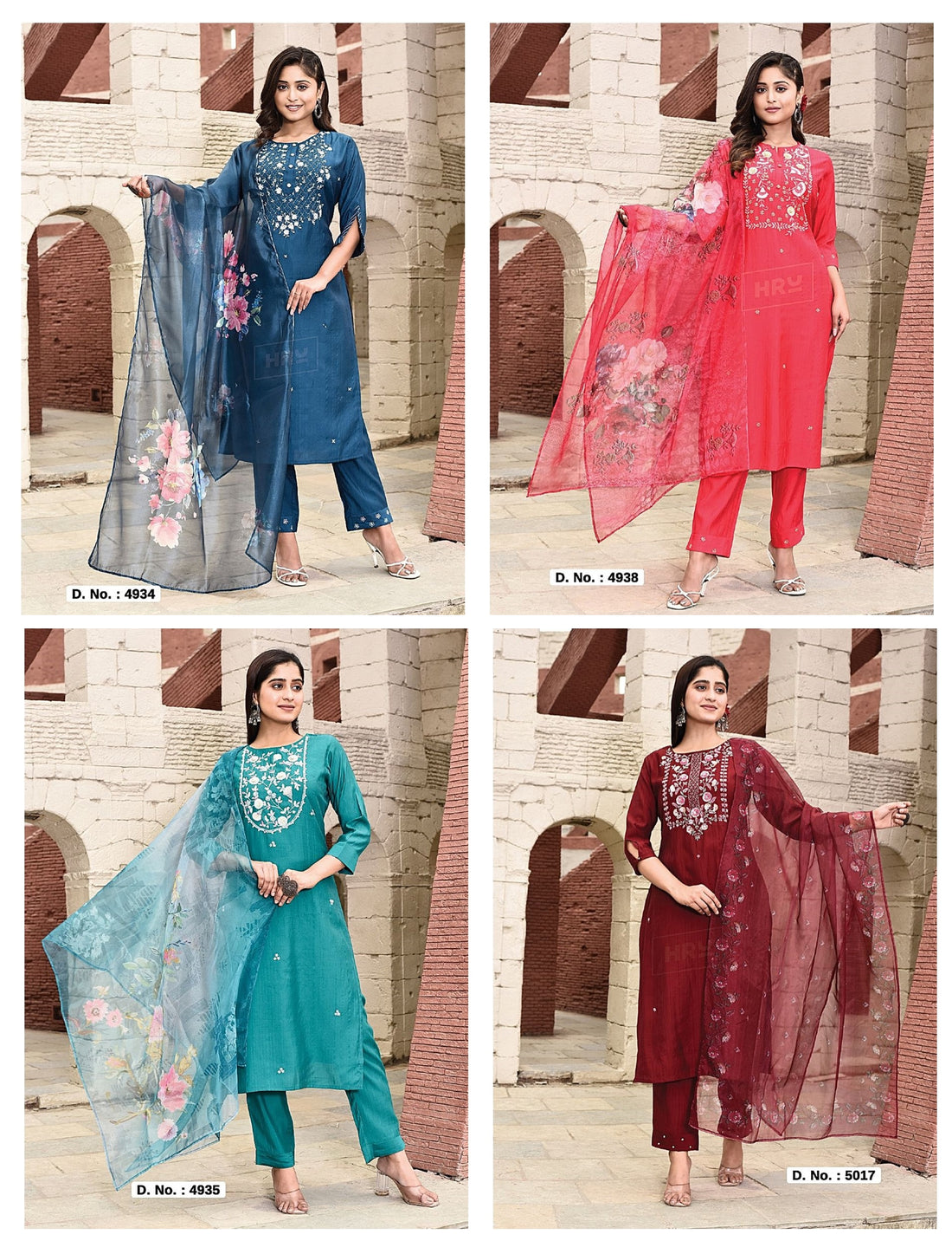 Sanskriti Vol 43 Hru Pure Viscose Embroidered Readymade Pant Style Suits