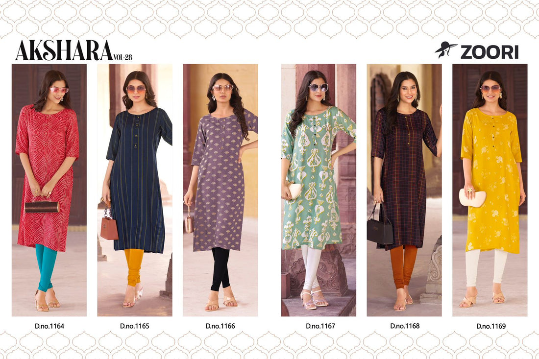 Akshara Vol 28 Zoori Long Straight Kurti