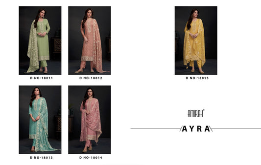 Ayra Amirah Organza Embroidery Work Pant Style Suits