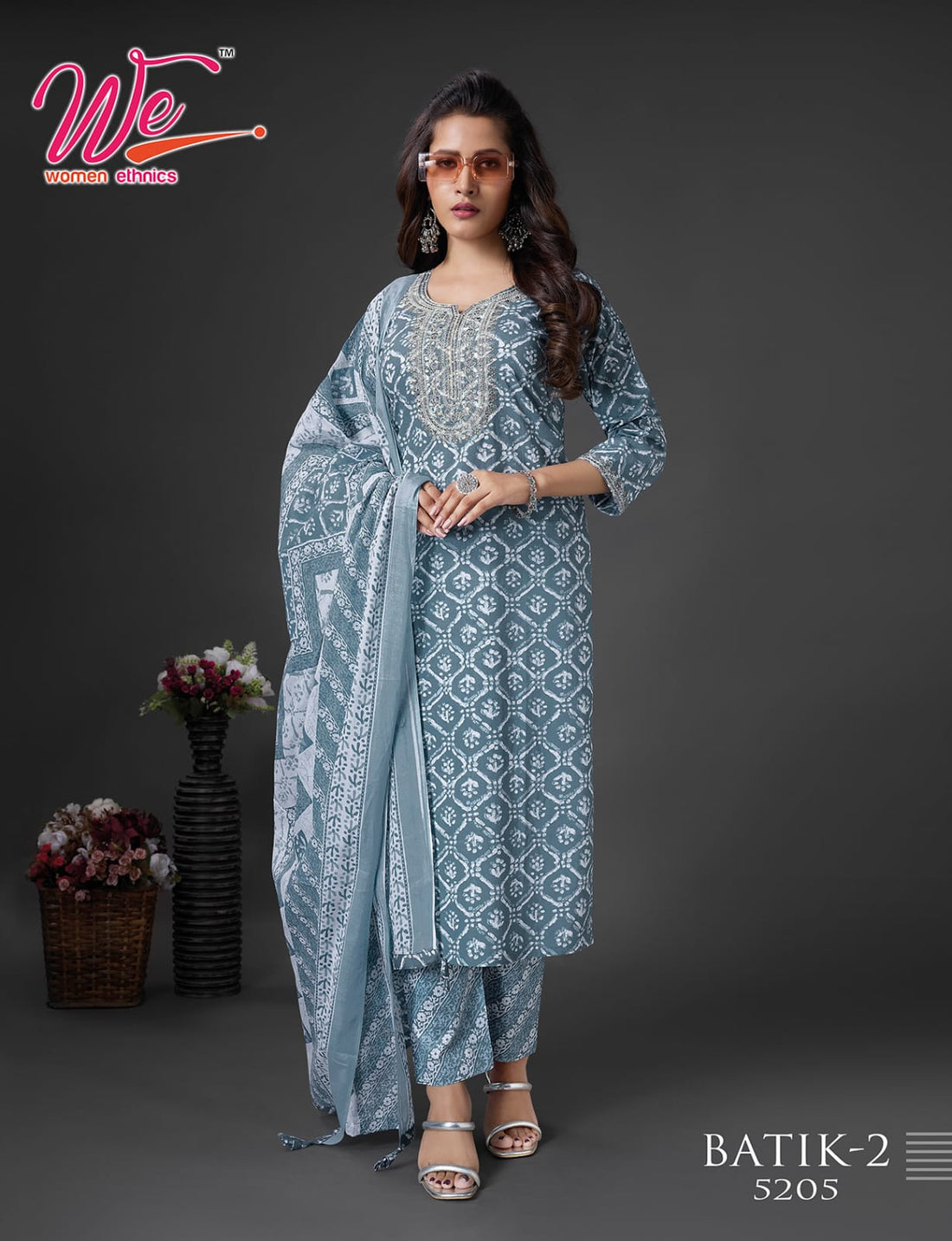 Batik 2 We Women Ethnics Cotton  Readymade Pant Style Suits