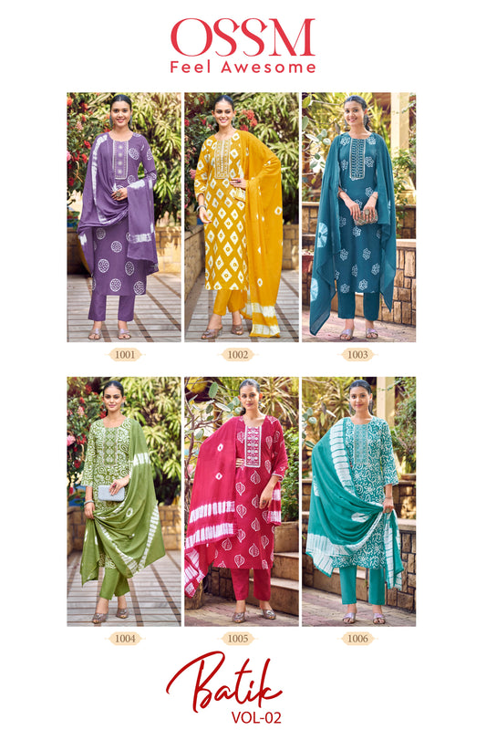 Batik Vol 2 Ossm Readymade Pant Style Suits
