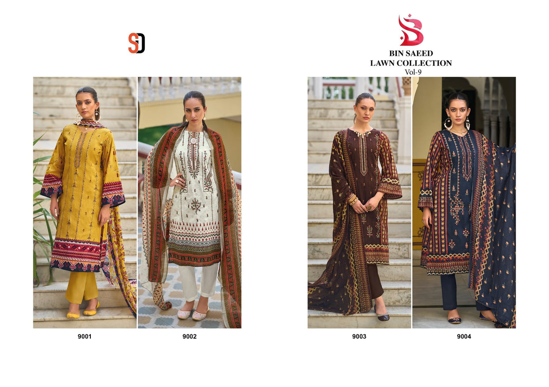 Bin Saeed Lawn Collection Vol 9 Shraddha Designer Karachi Salwar Suits