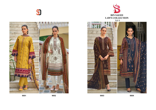 Bin Saeed Lawn Collection Vol 9 Shraddha Designer Karachi Salwar Suits