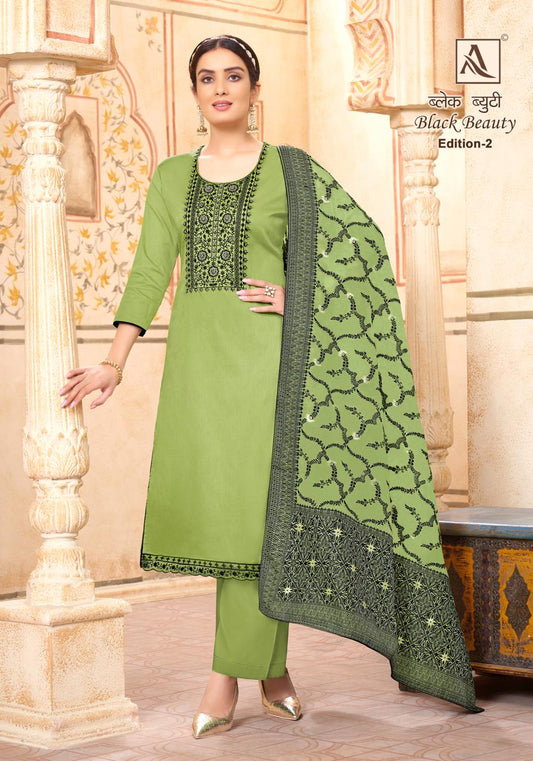 Black Beauty Edition 2 Alok Jaam Cotton Diamond Work Pant Style Suits