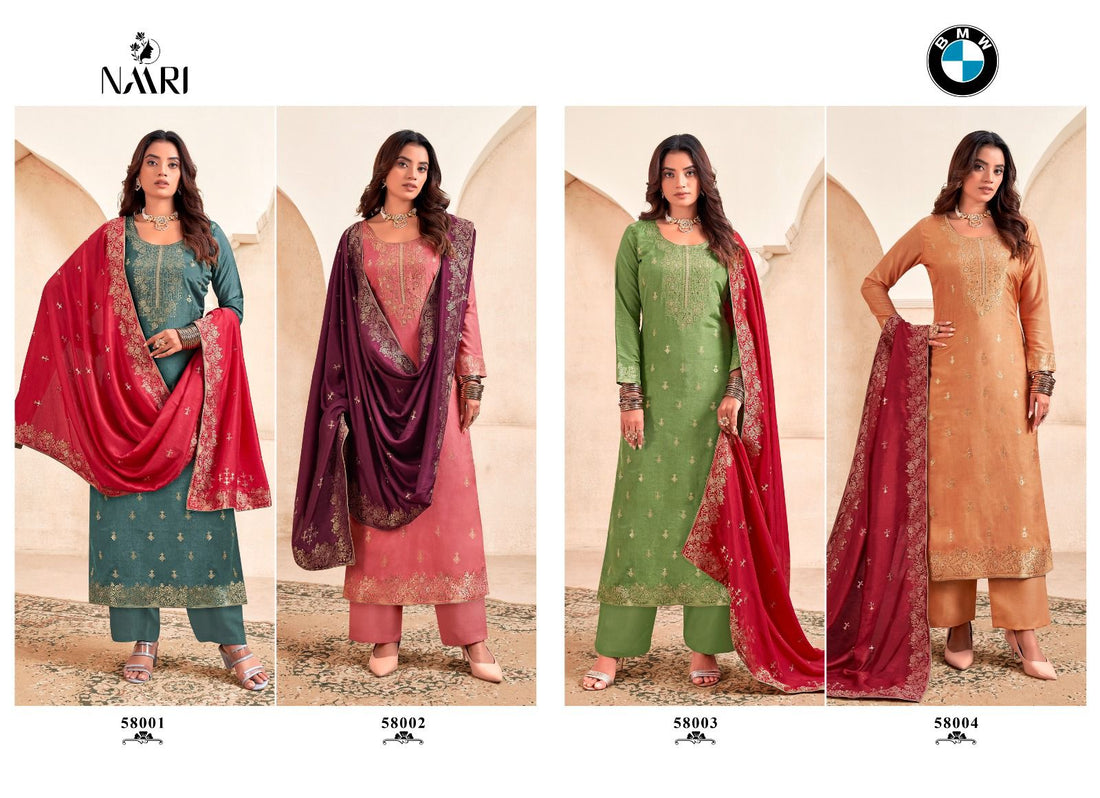 Bmw Naari Muslin Swarovski Work Pant Style Suits