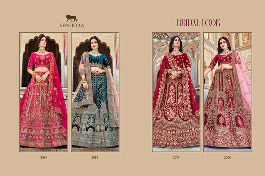Bridal Look Senhora Velvet Stone Work Lehenga Choli