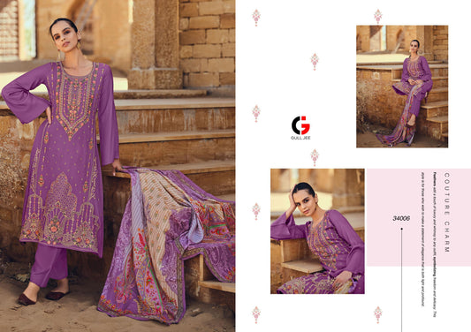 Ekans Gull Jee Muslin Silk Embroidery Work Pant Style Suits