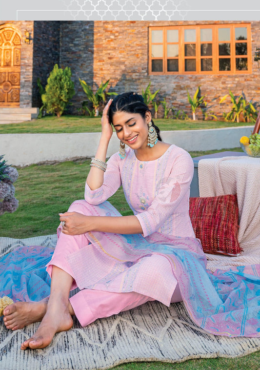 Fashion Point Vol 2 Af Cotton Jacquard Handwork Readymade Pant Style Suits