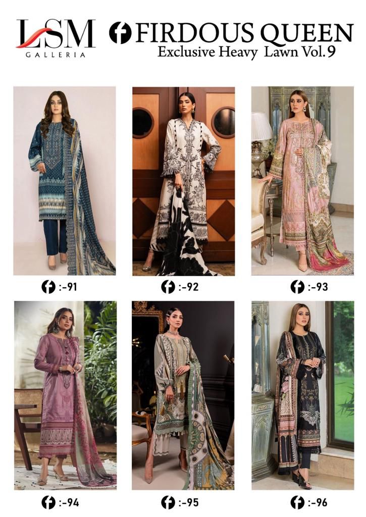 Firdous Queen Lawn Vol 9 Lsm Galleria   Karachi Salwar Suits