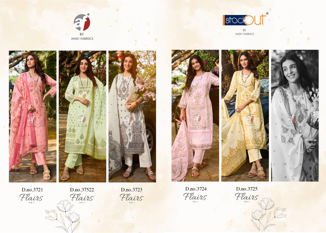Flairs Vol 3 Af Readymade Pant Style Suits