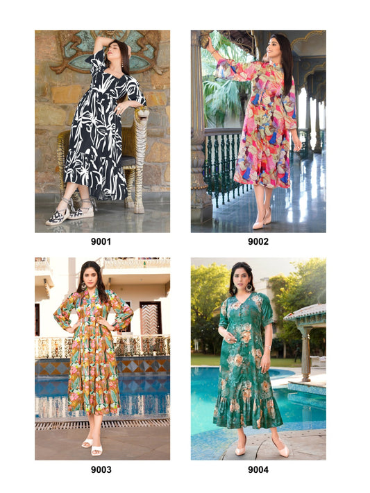 Gerua V Raaji Modal  Midi Dress
