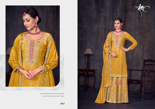 Ghoomar Radha Trendz Chinon Embroidery Work Readymade Skirt Style Suits
