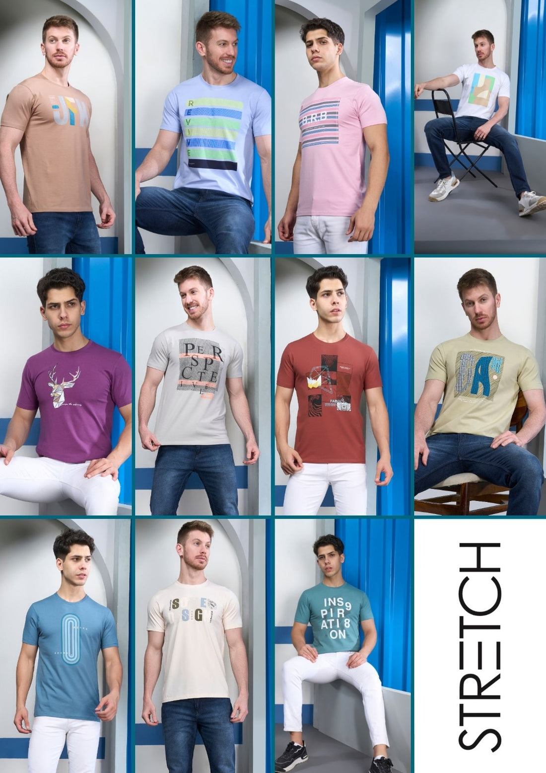 Iho E 77 Maxzone Clothing Cotton Lycra  Mens Tshirts