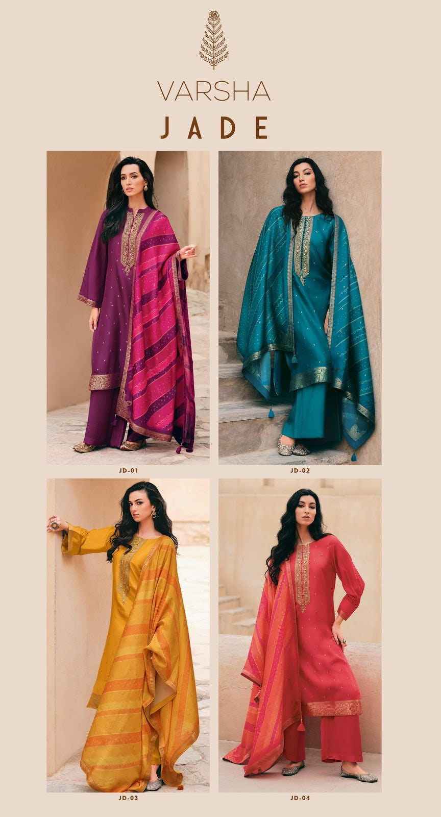 Jade Varsha Fashions Plazzo Style Suits