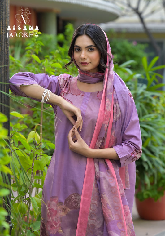 Jarokha Afsana Cambric Cotton  Readymade Pant Style Suits