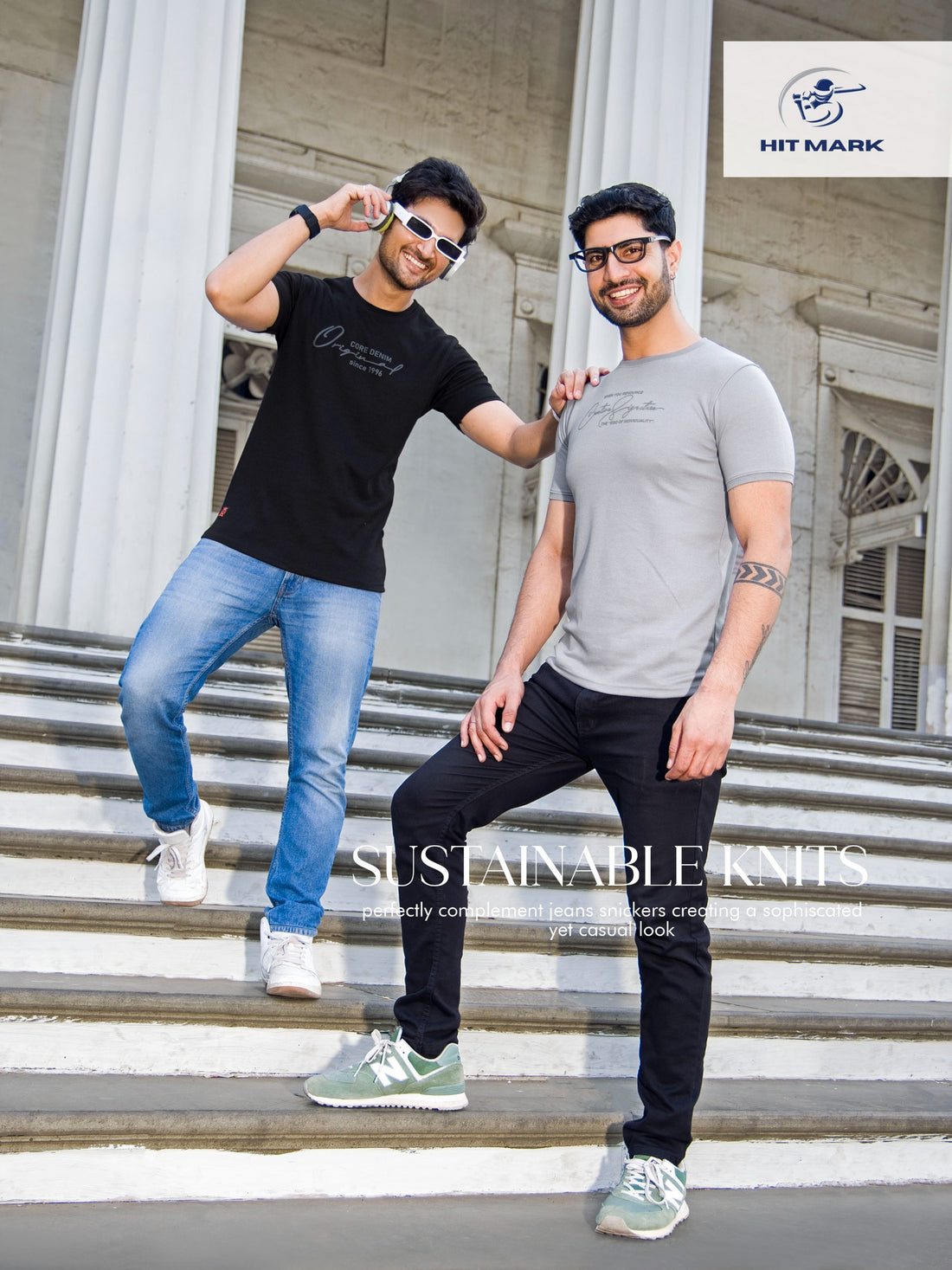 K038 Hit Mark Lycra Rib  Mens Tshirts