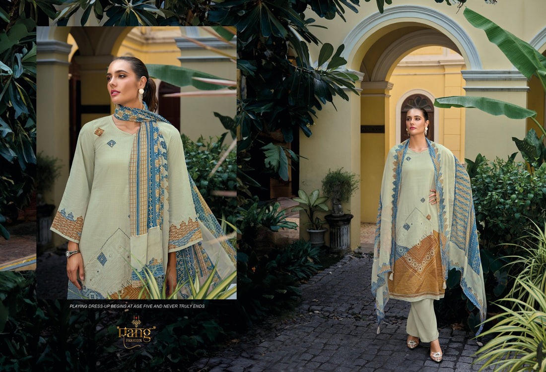 Kafiyat Rang Fashion Lawn Cotton Handwork Pant Style Suits