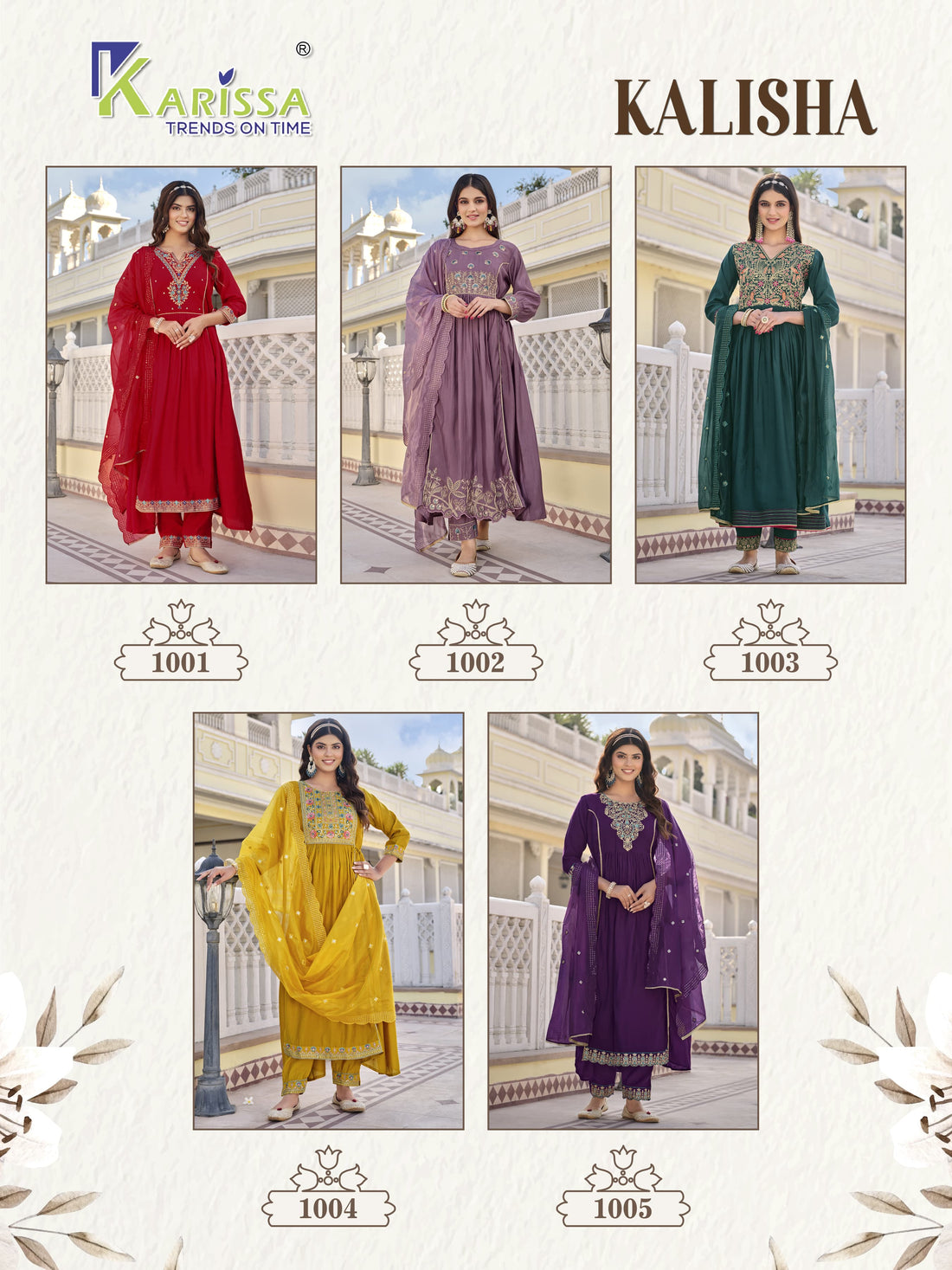 Kalisha Karissa Viscose Silk Handwork Readymade Pant Style Suits