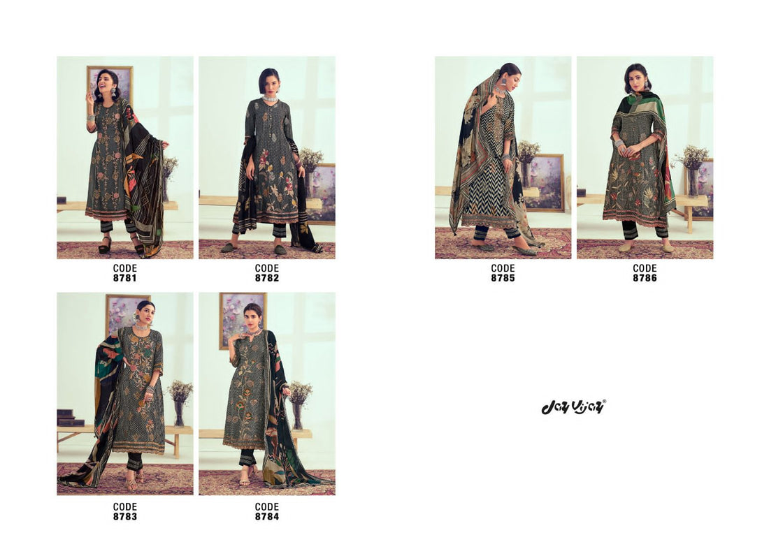 Khubani Jay Vijay Muslin Silk Embroidery Work Pant Style Suits