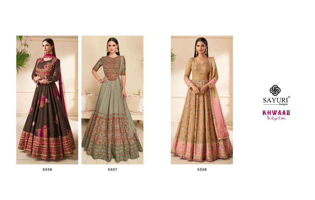 Khwaab Sayuri Georgette Embroidery Work Gown Dupatta Set