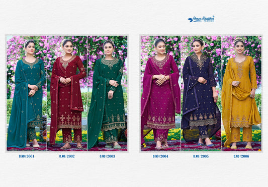 Leela Vol 2 Shree Shalika Fashion Georgette Embroidery Work Pant Style Suits