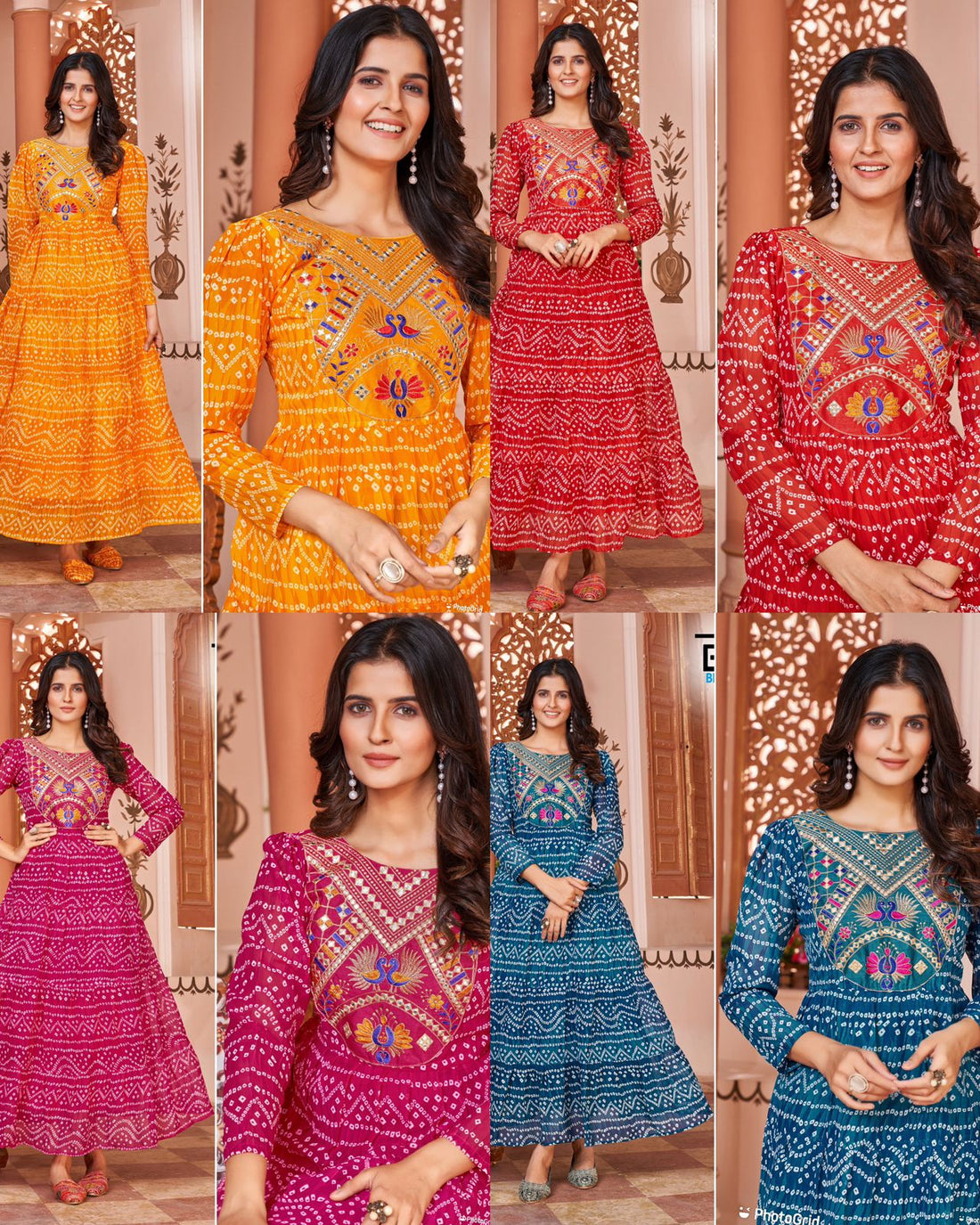 Lehariya Bluehills Georgette  One Piece