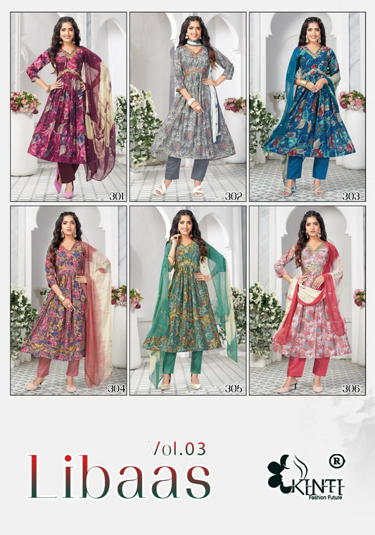 Libaas Vol 3 Kinti Modal Sequence Work Readymade Pant Style Suits