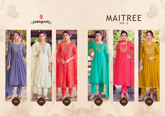 Maitree Vol 3 Rangoon Readymade Anarkali Suits